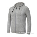 Groothandel herfst wintervlakte gym unisex hoodie jas